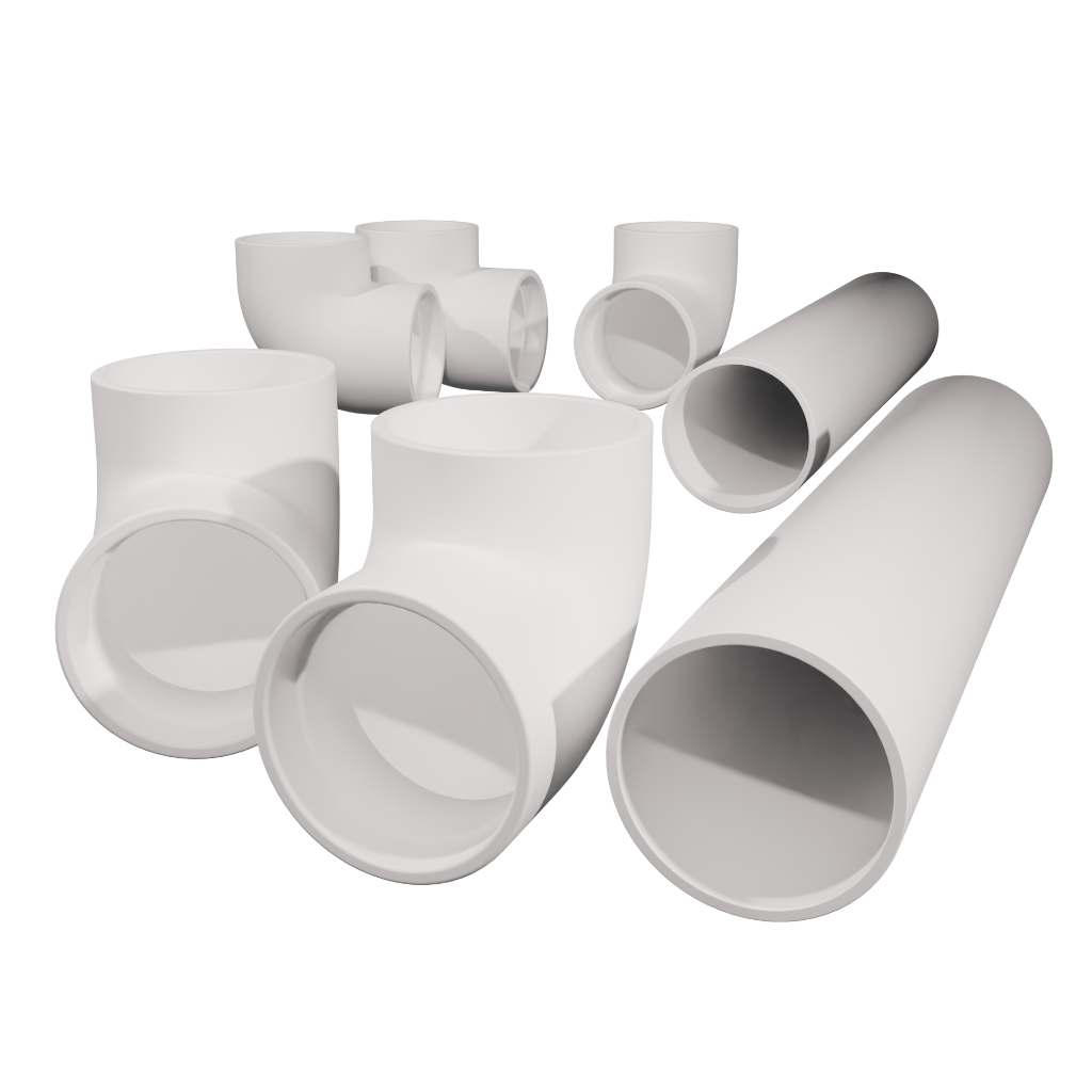 PVC Rohr und Fittinge